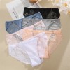 Трусики из хлопка с кружевом на тоненькой резинке FINETOO